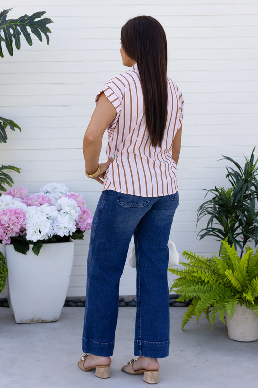 Blush Coco tie top