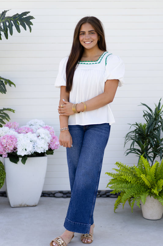 Isla square neck top