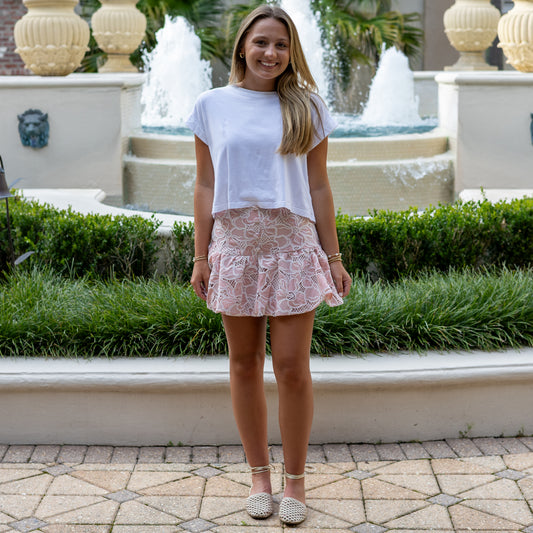 Pearl mini skirt